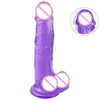 8 Inch Purple Jelly Dildo