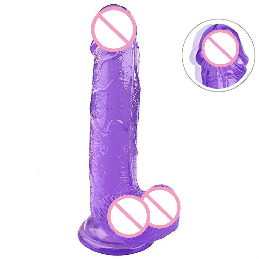 8 Inch Purple Jelly Dildo