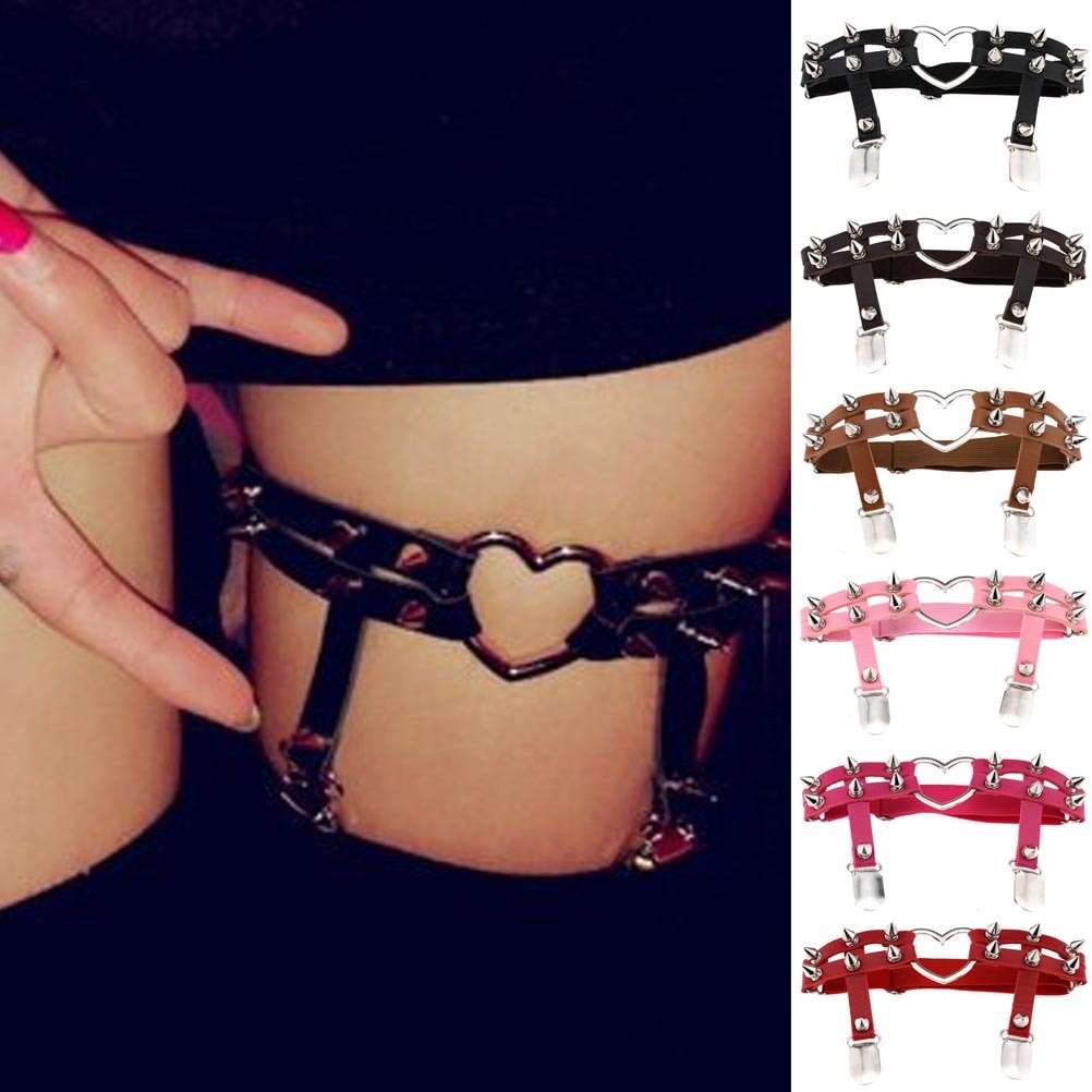 Heart Faux Leather Suspender (1PC)