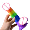 8 Inch Rainbow Jelly Dildo